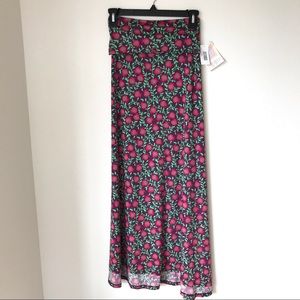 SALE! NEW LuLaRoe S Maxi Skirt PLUM & PINK FLORAL!